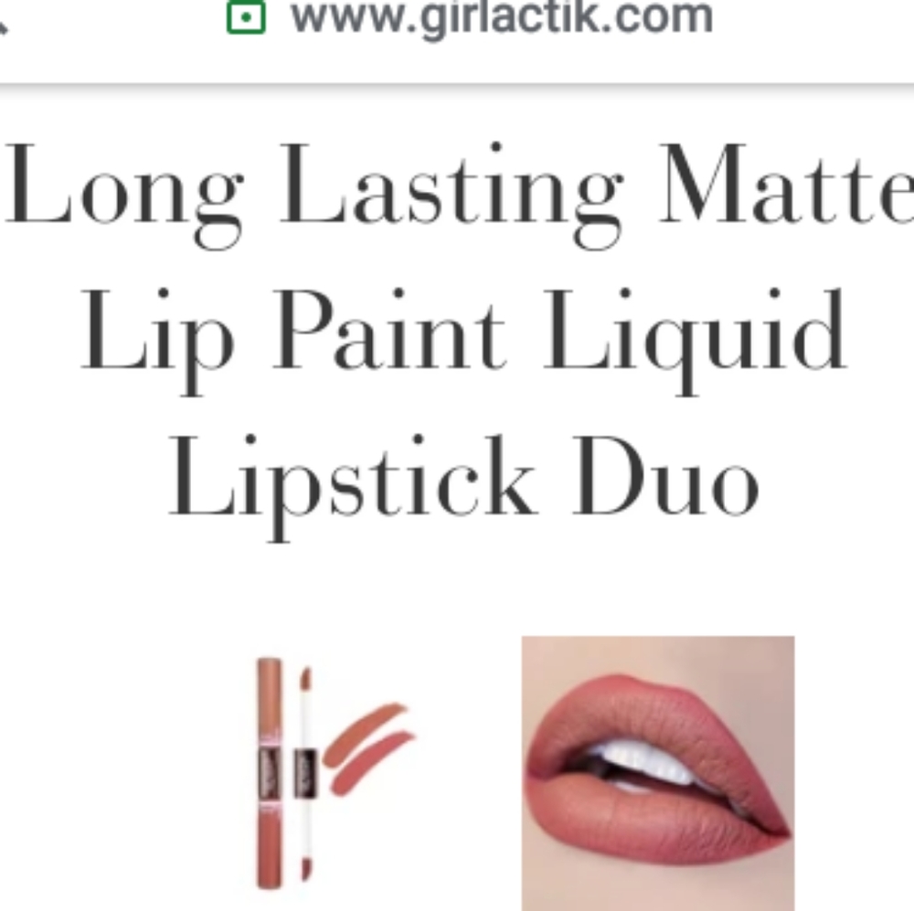 Girlactik long lasting matte lip paint duo